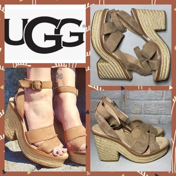 NIB MSRP $150 UGG® Carine Platform Sandal Women's Size 9.5 - Picture 1 of 9